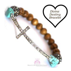 Divine Destiny Cross Bracelet w/Scroll